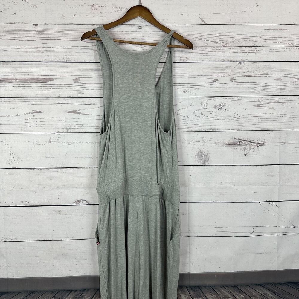 BODEN‎ Jersey Knit Jumpsuit Womens 12 Gray Solid Pockets Tapered Slouchy Comfort - Picture 5 of 14